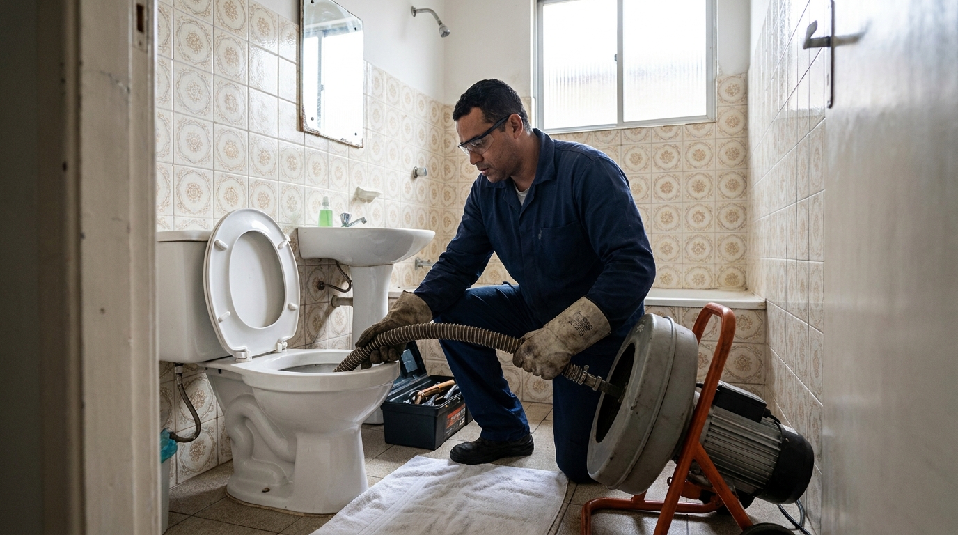 Desentupimento emergencial em Suzano-SP