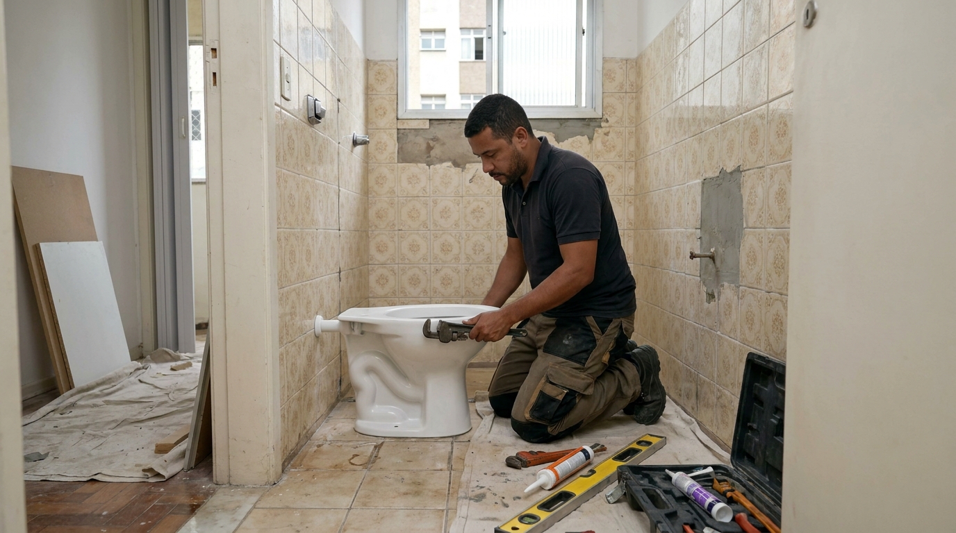 Reforço de vedação sanitária em Suzano-SP
